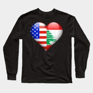 Half American Half Lebanese - Gift for Lebanese From Lebanon Long Sleeve T-Shirt